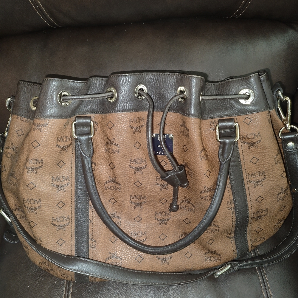 Authentic MCM  Drawstrings Two Way Bag - Picture 5 of 16